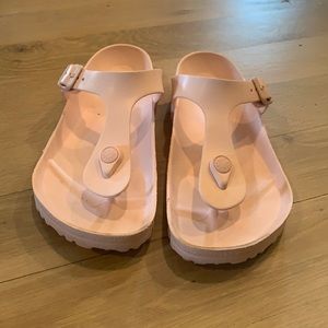 Birkenstock rubber pink sandals